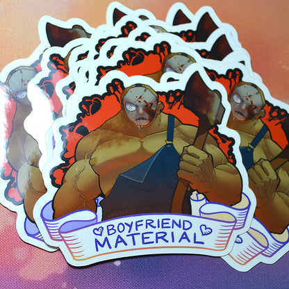"Boyfriend Material" Sticker
